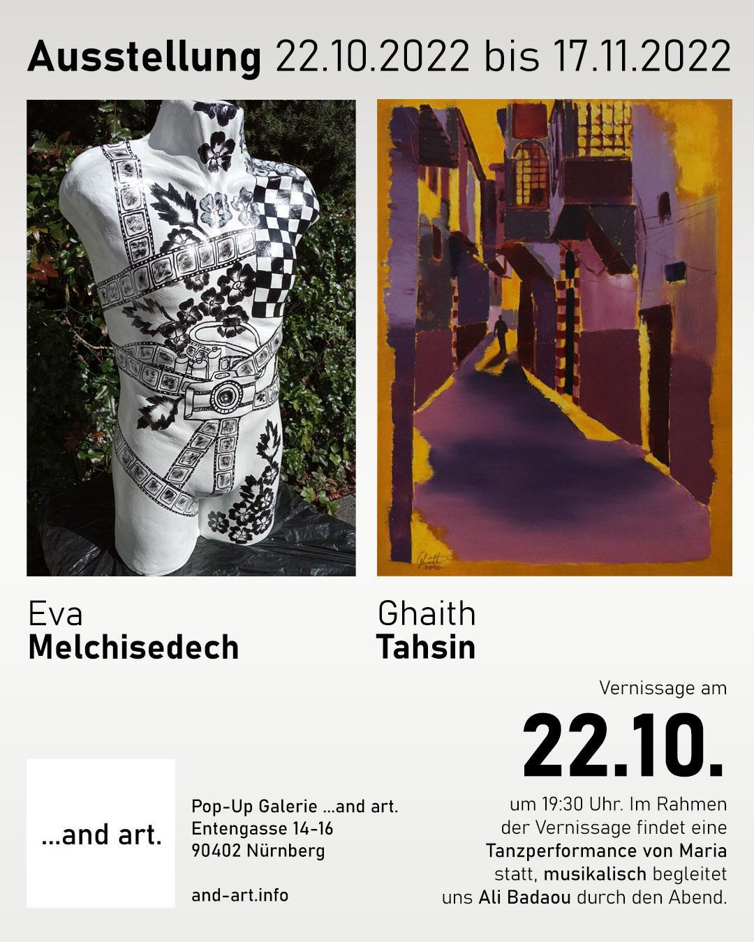 Vernissage zur Ausstellung Ghaith Tahsin und Eva Melchisedech